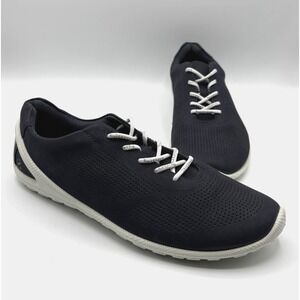ECCO Biom Lite Sneaker Women's Size 40 US 9 Dark Blue Leather Walking Shoe NWOB